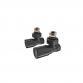 Strømberg Serie 100 ventilsæt vinkel vendbar, sort ½