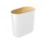 Pressalit Style væghængt toiletspand - Børstet messing/hvid