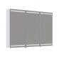 Dansani Level spejlskab 120 m/lys, lysstyring, 3 l�ger og tr�bakker - Hvid mat