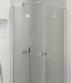 Dansani Match B+B bruseniche m/foldedøre - 70x70 cm - Klar glas/mat krom