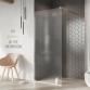 Strømberg Font Walk-in fast brusevæg - 70 cm - Frostet glas