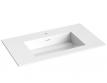 Strømberg Corian 80 møbelvask - 1 hanehul - Mat hvid