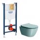 GSI Pura Ghiaccio 50 toiletpakke inkl. sæde m. softclose, cisterne og messing betjening