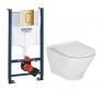Laufen Roca Gap round RIMless toiletpakke inkl. sæde m/softclose, cisterne og messing betjening