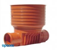 Uponor 160 x 425 mm TP1-brønd, glat, lige gennemløb