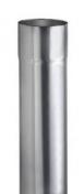 VMZINC nedløbsrør, ZINC NATUR - 76 x 0,8 x 3000 mm