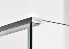 Outlet - Unidrain Glassline topstang - Højrestillet brusevæg Outlet - Unidrain Glassline topstang - Højrestillet brusevæg