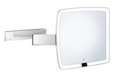 Smedbo Outline Square kosmetikspejl m/LED, sensor og 7 x forstørrelse - Krom