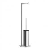 Smedbo Outline holder til toiletpapir og toiletb�rste til gulv - Poleret st�l