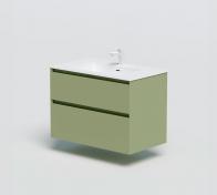 Strømberg Lux 80 vaskeskab m/2 skuffer - Olive grøn