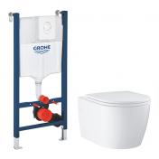 Grohe Start Round toiletpakke inkl. sæde m/SoftClose, cisterne og betjening i hvid