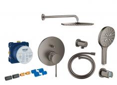 Grohe Essence komplet brusesystem m/Rainshower 310 og SmartActive t/indbygning - Børstet hard graphite