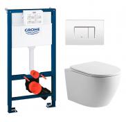 Lavabo Studio RIMless toiletpakke inkl. sæde m/softclose, mellem cisterne og hvid betjening