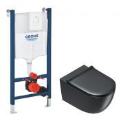 Catalano Sfera 55 mat sort toiletpakke inkl sæde m/SoftClose, cisterne og betjening i hvid