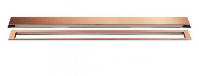 Unidrain afløb 900 mm/10 mm ramme - Børstet kobber Unidrain afløb 900 mm/10 mm ramme - Børstet kobber