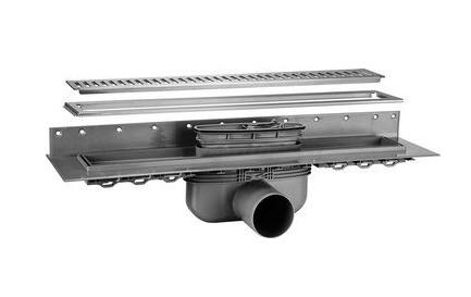Purus Line komplet afløbspakke 800 mm - Vandret udløb Ø50 - Rustfrit stål Purus Line komplet afløbspakke 800 mm - Vandret udløb Ø50 - Rustfrit stål
