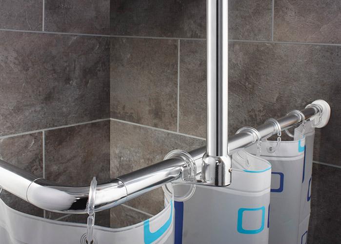 Ridder Eco universal badeforhængsstang - Krom Ridder Eco universal badeforhængsstang - Krom
