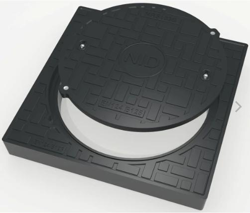 NID 600 x 95 mm karm/dæksel, firkantet, fast, 12,5 t, komposit NID 600 x 95 mm karm/dæksel, firkantet, fast, 12,5 t, komposit