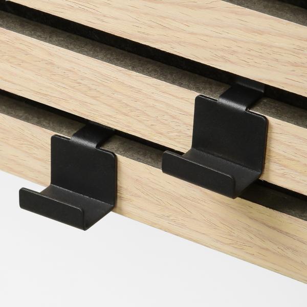 Sort knage til akustikpanel - 2 stk - Vandret/lodret Sort knage til akustikpanel - 2 stk - Vandret/lodret