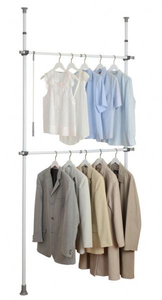 Wenko Hercules teleskopsystem basic til garderobe 75-120 cm - Hvid/Grå Wenko Hercules teleskopsystem basic til garderobe 75-120 cm - Hvid/Grå