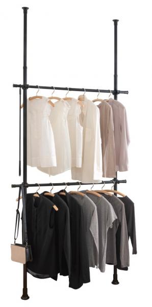 Wenko Hercules teleskopsystem til garderobe basic 75-120 cm - Sort Wenko Hercules teleskopsystem til garderobe basic 75-120 cm - Sort