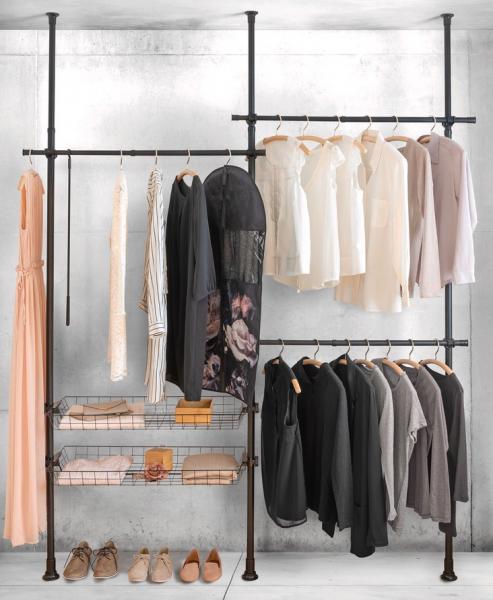 Wenko Hercules teleskopsystem til garderobe Duo 164-215 cm - Sort Wenko Hercules teleskopsystem til garderobe Duo 164-215 cm - Sort