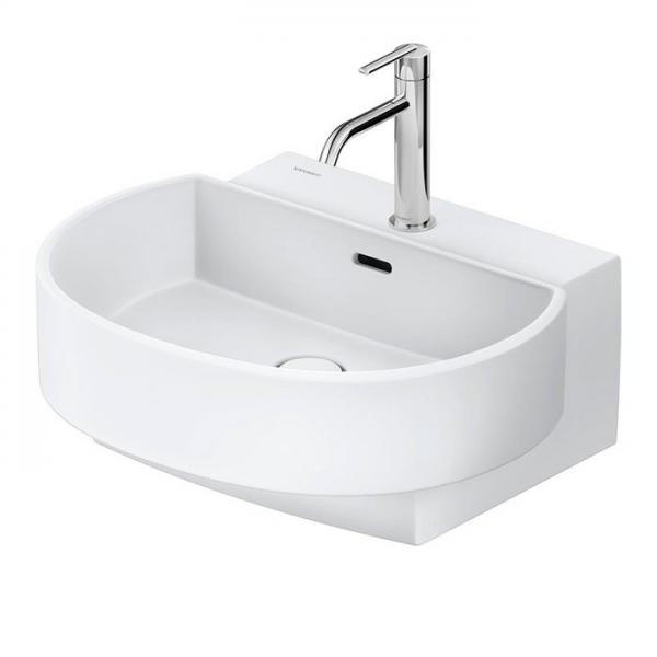 Duravit Balcoon 55 h&aring;ndvask t/v&aelig;g - 1 hanehul - Mat hvid - DuraShield