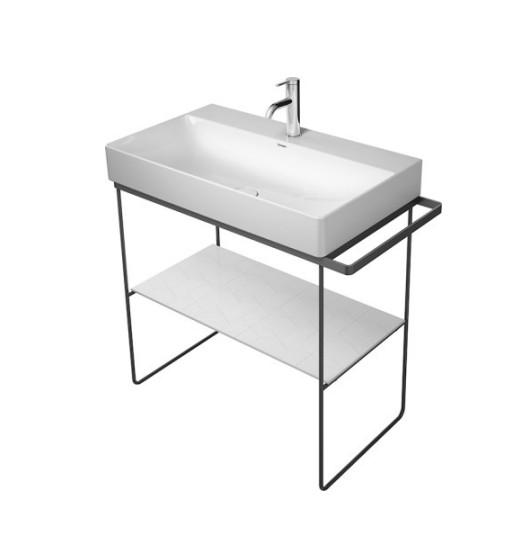 Duravit DuraSquare 80 stativ til håndvask - Gulvstående - Mat sort Duravit DuraSquare 80 stativ til håndvask - Gulvstående - Mat sort
