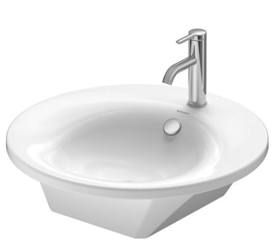 Duravit Starck 1 Ø58 håndvask t/møbel eller nedfældning - 1 hanehul Duravit Starck 1 Ø58 håndvask t/møbel eller nedfældning - 1 hanehul