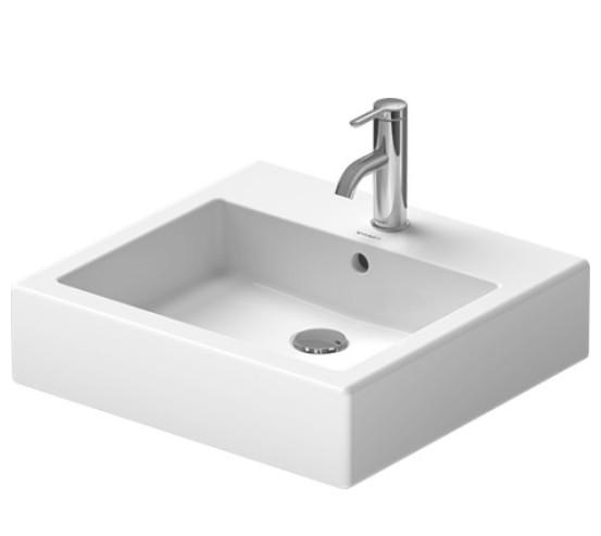 Duravit Vero 50 bowlevask op til væg - 1 hanehul Duravit Vero 50 bowlevask op til væg - 1 hanehul