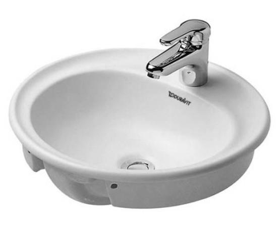 Duravit Manua Ø48 håndvask t/nedfældning - 1 hanehul - Med overløb Duravit Manua Ø48 håndvask t/nedfældning - 1 hanehul - Med overløb