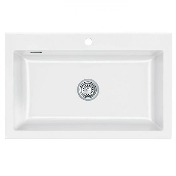 Lavabo Mera 80 porcelænskøkkenvask - Krom afløb Lavabo Mera 80 porcelænskøkkenvask - Krom afløb