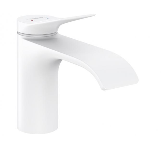 Hansgrohe Vivenis 80 håndvaskarmatur m/løft-op bundventil - Mat hvid Hansgrohe Vivenis 80 håndvaskarmatur m/løft-op bundventil - Mat hvid