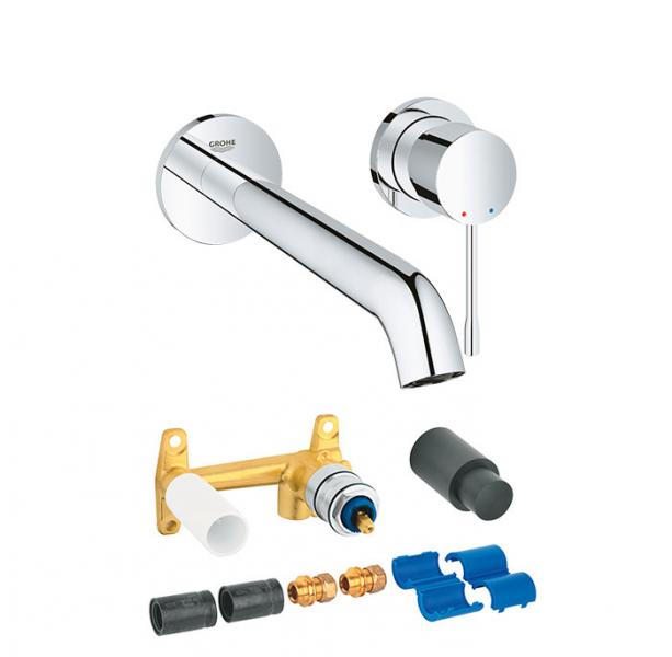 Grohe Essence New L komplet armatur til indbygning i væg - Krom Grohe Essence New L komplet armatur til indbygning i væg - Krom