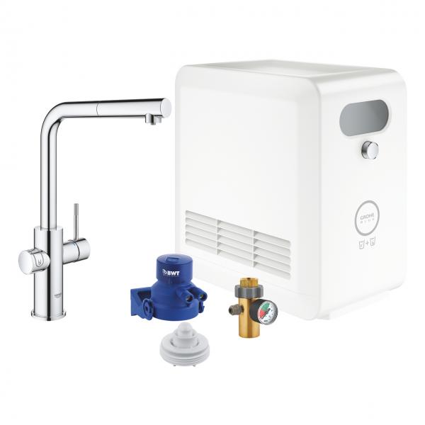 Grohe Blue Professional køkkenbatteri m/L-tud og udtræk - Krom Grohe Blue Professional køkkenbatteri m/L-tud og udtræk - Krom