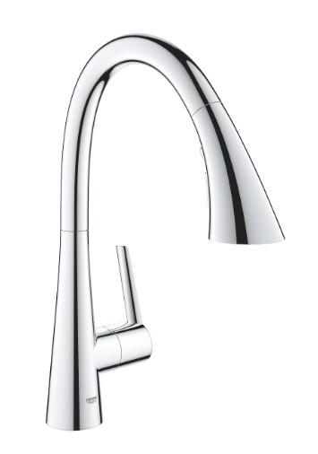 Grohe Zedra køkkenarmatur m/C-tud og udtræk - Krom Grohe Zedra køkkenarmatur m/C-tud og udtræk - Krom
