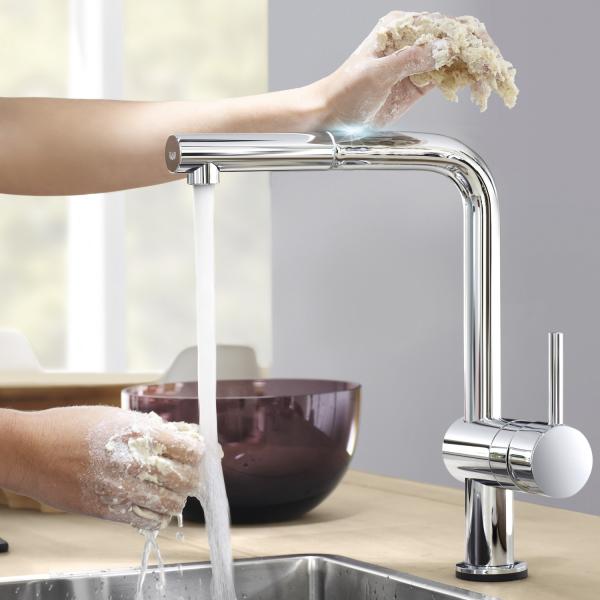 Grohe Minta Touch elektronisk køkkenarmatur L-tud m/udtræk Grohe Minta Touch elektronisk køkkenarmatur L-tud m/udtræk