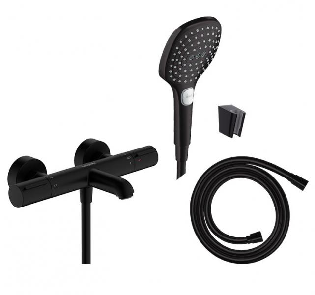 Hansgrohe Ecostat Comfort komplet kararmatur - Mat sort Hansgrohe Ecostat Comfort komplet kararmatur - Mat sort