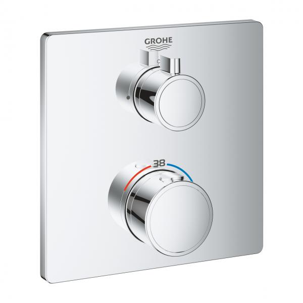 Grohe Grohtherm Square termostatarmatur til brus  (1 udgang) - Krom Grohe Grohtherm Square termostatarmatur til brus  (1 udgang) - Krom