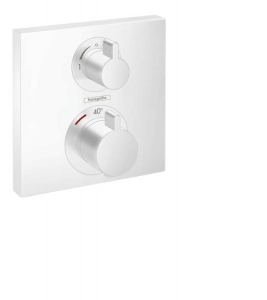 Hansgrohe Ecostat Square indbygningsarmatur - 2 udtag - Hvid mat Hansgrohe Ecostat Square indbygningsarmatur - 2 udtag - Hvid mat