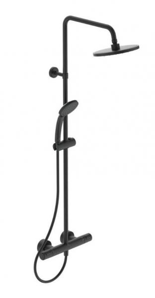 Ideal Standard Ceratherm T25 brusesystem Ø200 - Mat sort Ideal Standard Ceratherm T25 brusesystem Ø200 - Mat sort