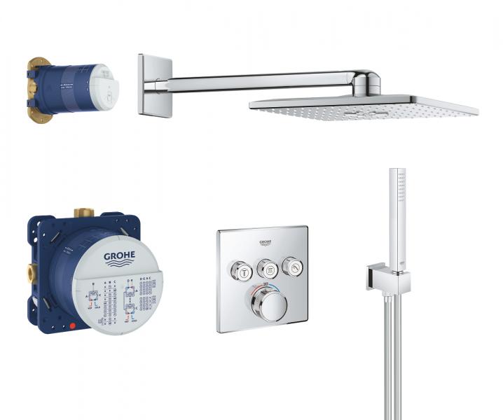 Grohe SmartControl 310 komplet brusesystem til indbygning - Firkantet Grohe SmartControl 310 komplet brusesystem til indbygning - Firkantet
