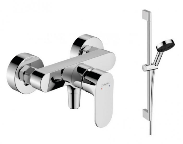 Hansgrohe Rebris S komplet brusesæt - Krom Hansgrohe Rebris S komplet brusesæt - Krom
