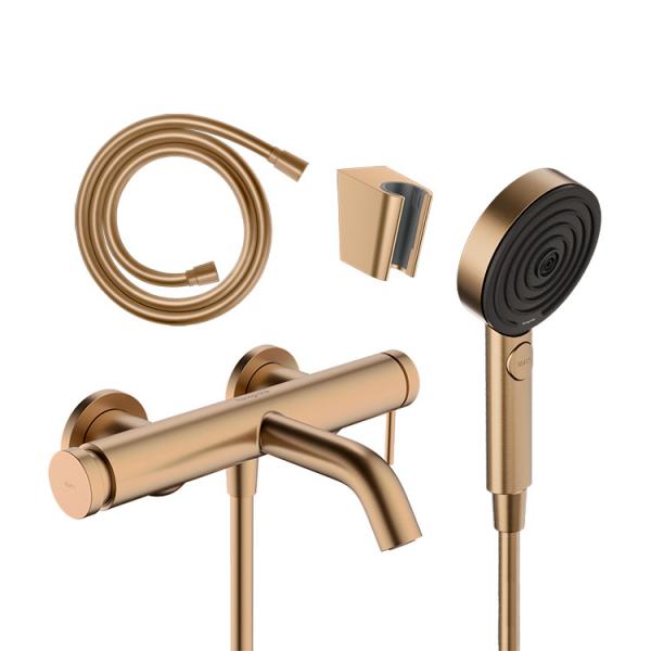 hansgrohe Tecturis komplet badekararmatur 3jet - Børstet bronze hansgrohe Tecturis komplet badekararmatur 3jet - Børstet bronze