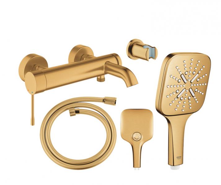 Grohe Essence New komplet badekararmatur m/SmartActive Cube - Børstet cool sunrise Grohe Essence New komplet badekararmatur m/SmartActive Cube - Børstet cool sunrise