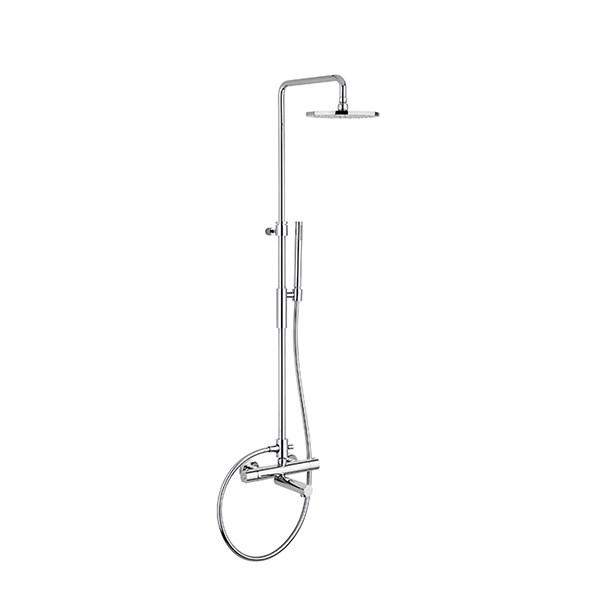 Strømberg Ligro Showerpipe til badekar, krom hovedbruser Ø 225mm, håndbruser Strømberg Ligro Showerpipe til badekar, krom hovedbruser Ø 225mm, håndbruser