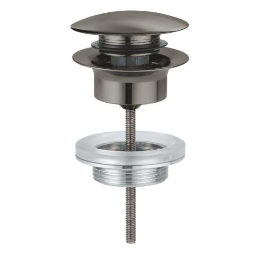 Grohe push-open bundventil 1 1/4 - Børstet Hard Graphite Grohe push-open bundventil 1 1/4 - Børstet Hard Graphite