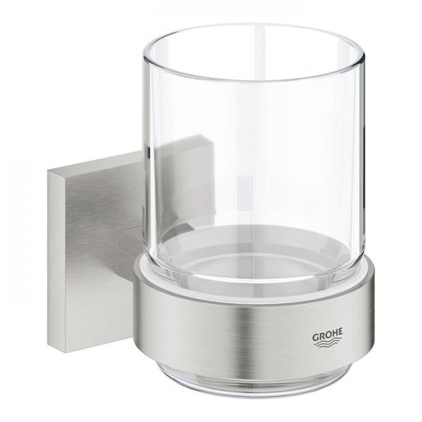 Grohe Start Cube tandkrus til væg - Supersteel Grohe Start Cube tandkrus til væg - Supersteel