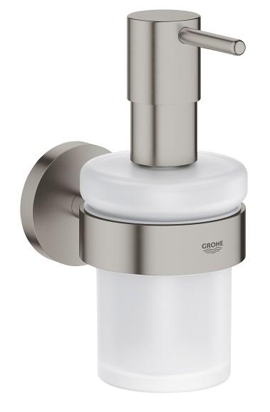 Grohe Essentials sæbedispenser inkl. holder - Steel Grohe Essentials sæbedispenser inkl. holder - Steel