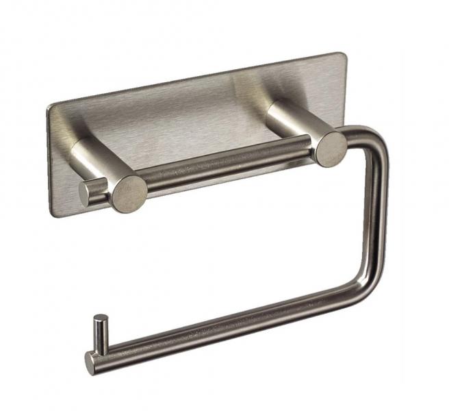 Cool Line toiletpapirholder m/bagplade - Matbørstet stål Cool Line toiletpapirholder m/bagplade - Matbørstet stål